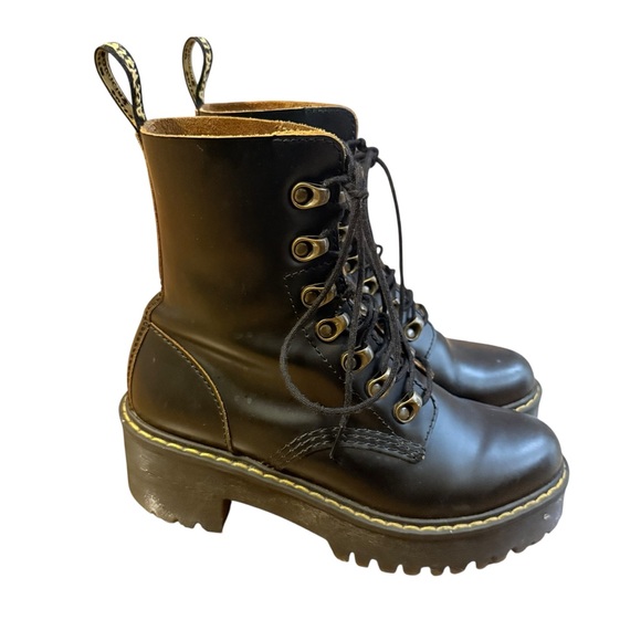 Dr. Martens Leona Smooth Leather Heeled Boots Size 37/6 - Picture 4 of 7